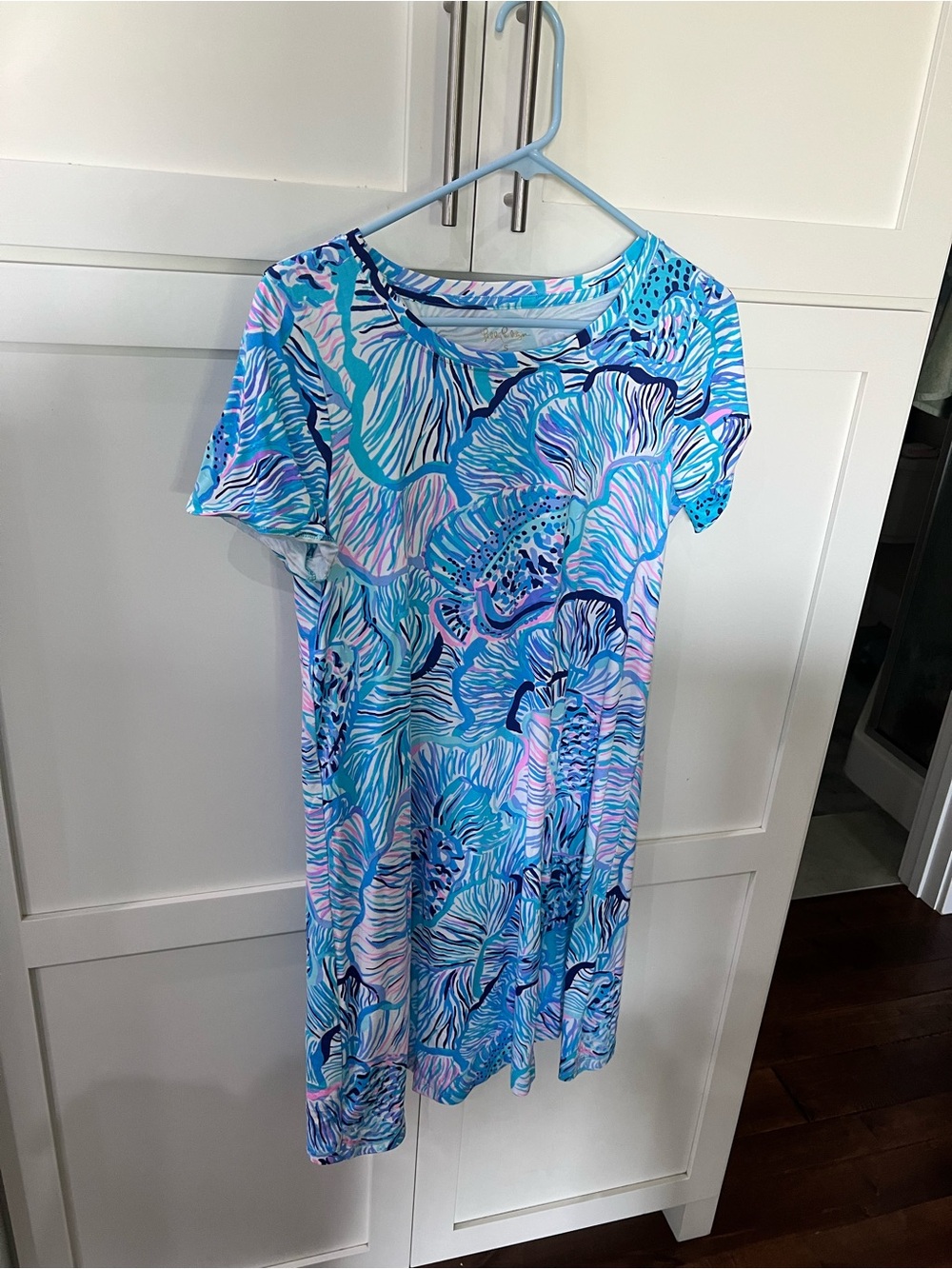 Lily Pulitzer Cody T-shirt Fishful Thinking Printed Short Sleeve Dress